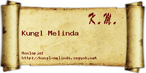Kungl Melinda névjegykártya